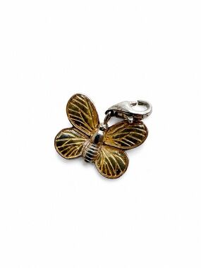 Thomas Sabo 925 Sterling Silver Yellow Enamel Butterfly Charm